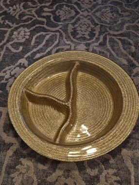 Source‎ Unknown Gold Divided Serving Platter